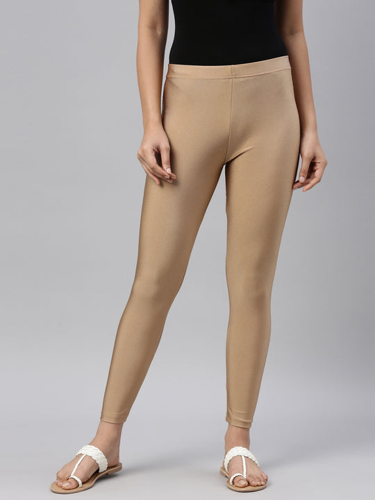Women's Golden Shining Churidar Shimmer Leggings Lycra Full Length Poly  Cotton Shimmer Golden Churidar Leggings - Etsy